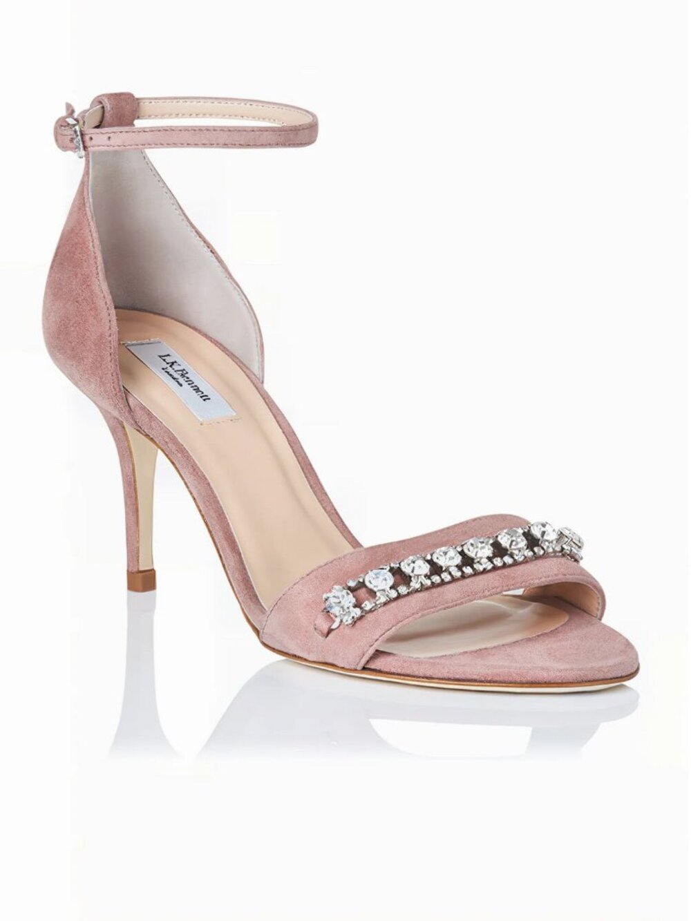 LK Bennett/ Valora Sandal/ Pink Suede w Crystals/ Size 39 (US-8.5) / Worn Once!